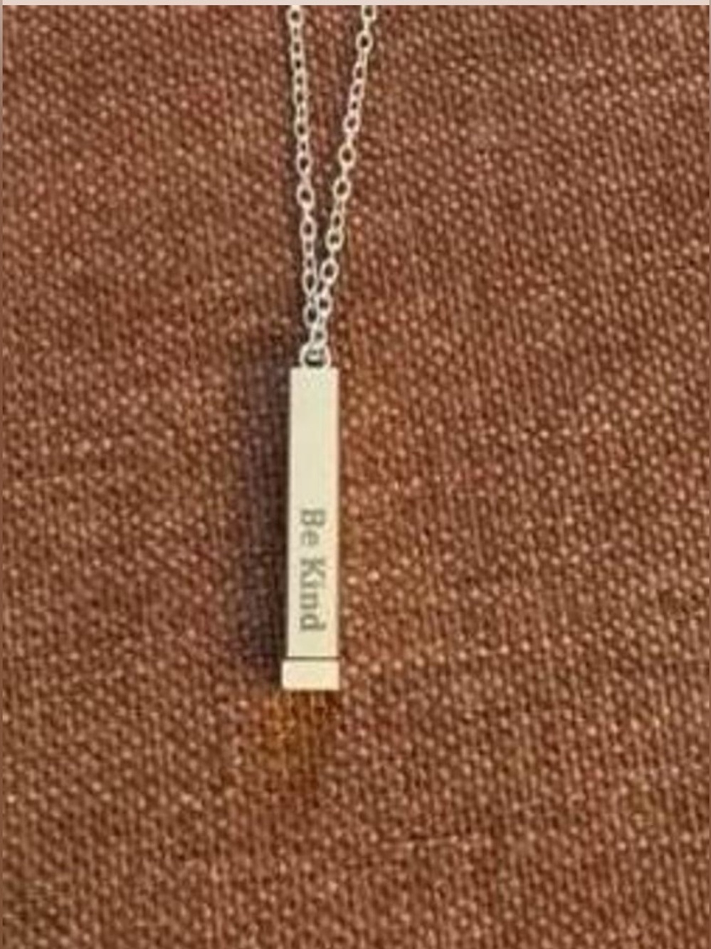 Be Kind ……if a badass Vertical Bar Pendant Necklace - Silver